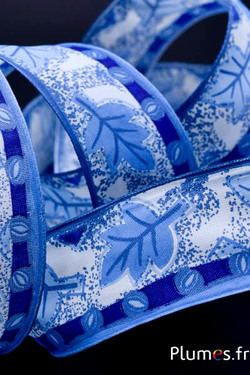 Ruban d’automne - largeur 40 mm - bleu